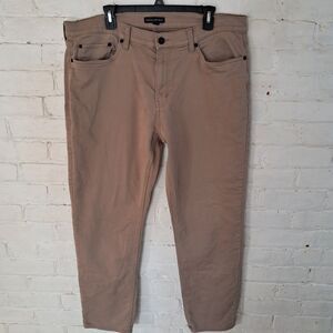 Banana Republic 5 Pocket Pant Slim Fit Stretch Tan Khaki Pants 38x32 Chino